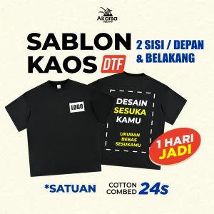 Kaos custom satuan bisa desain sendiri sablon foto gambar full color teknik / custom kaos oversize DTF